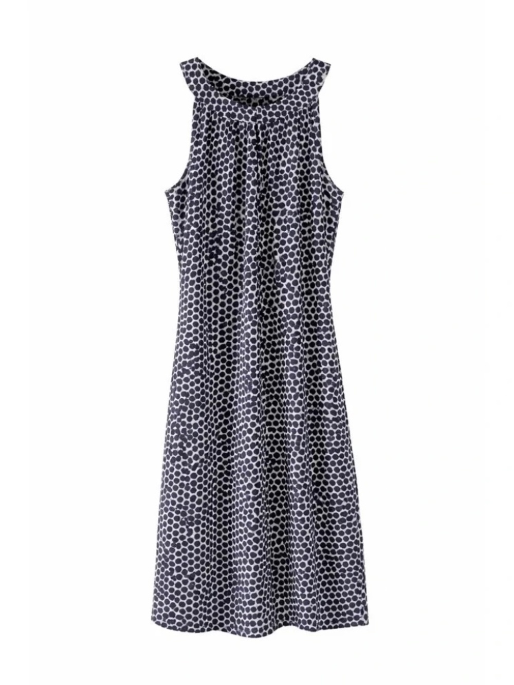 Banana Republic Navy & White Geometric Halter Stretch Pull-on Dress – XS